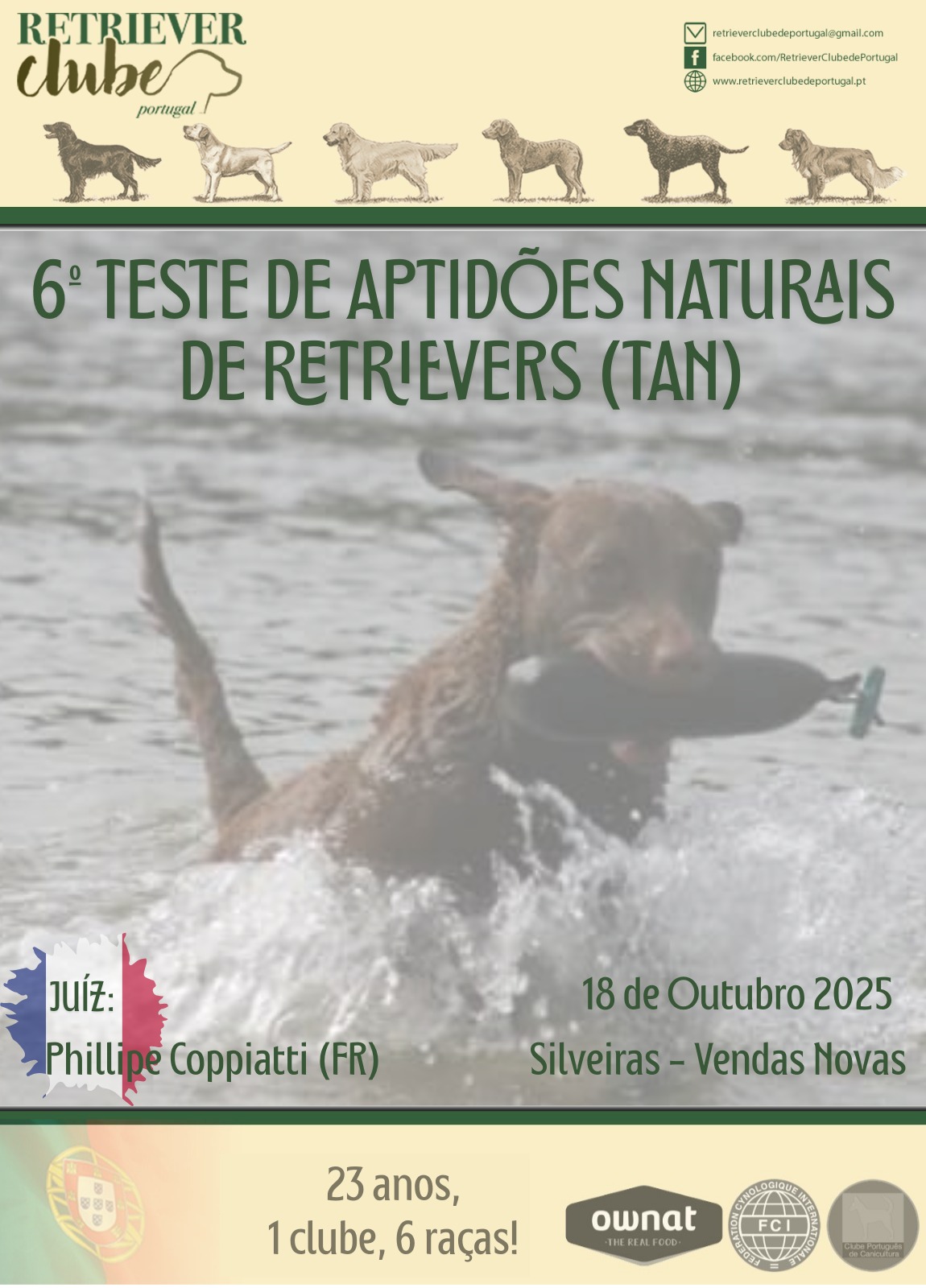 6º TAN RCP – Teste de Aptidões Naturais – Retrievers