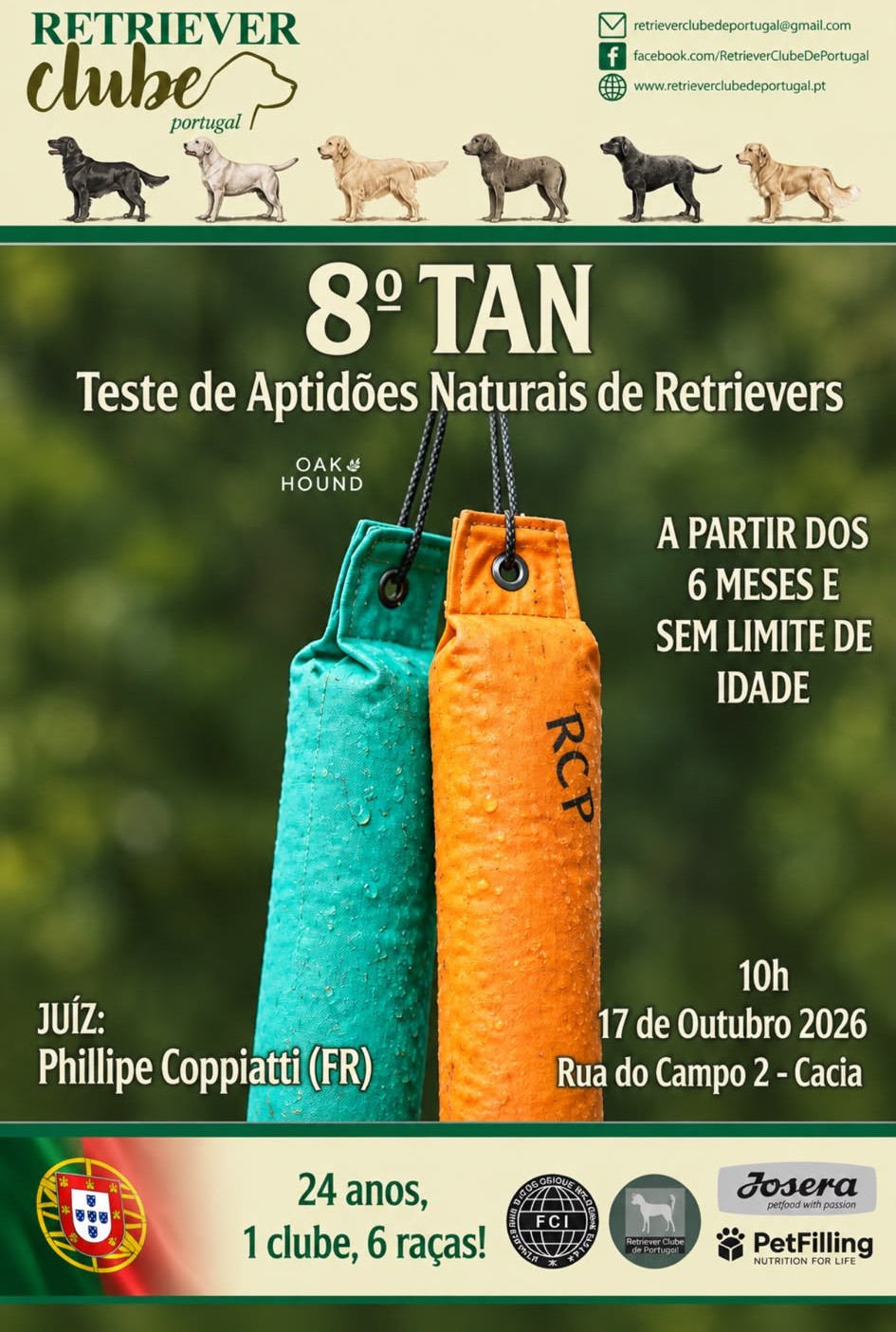 8º TAN RCP – Teste de Aptidões Naturais – Retrievers